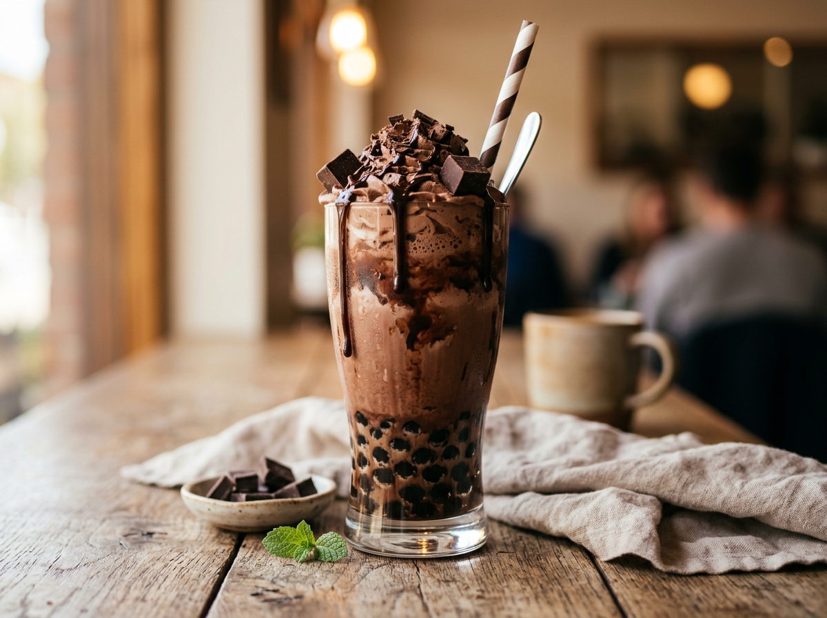 Belgian Chocolate Boba Thick Shake